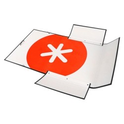 Carpeta antartik gomas a4 3 solapas carton forrado color negro
