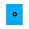 Carpeta antartik gomas a4 3 solapas carton forrado color azul