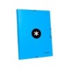 Carpeta antartik gomas a4 3 solapas carton forrado color azul