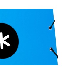 Carpeta antartik gomas a4 3 solapas carton forrado color azul