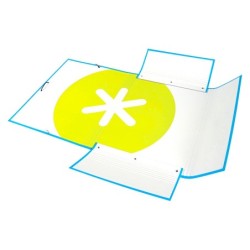 Carpeta antartik gomas a4 3 solapas carton forrado color azul