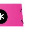 Carpeta antartik gomas a4 3 solapas carton forrado color rosa