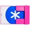 Carpeta antartik gomas a4 3 solapas carton forrado color rosa