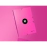 Carpeta antartik gomas a4 3 solapas carton forrado color rosa