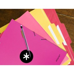 Carpeta antartik gomas a4 3 solapas carton forrado color rosa