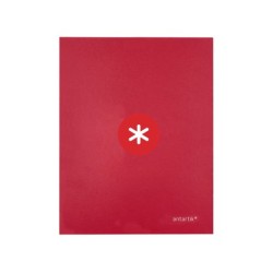 Carpeta 4 anillas 40 mm mixtas antartik a4 forrada color frambuesa