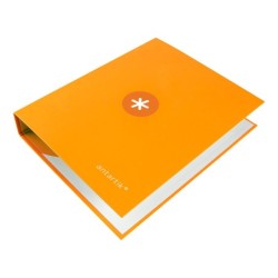 Carpeta 4 anillas 40 mm mixtas antartik a4 forrada color mostaza