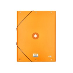 Carpeta antartik gomas a4 3 solapas carton forrado color mostaza