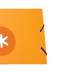 Carpeta antartik gomas a4 3 solapas carton forrado color mostaza