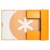 Carpeta antartik gomas a4 3 solapas carton forrado color mostaza