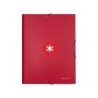 Carpeta antartik gomas a4 3 solapas carton forrado color frambuesa