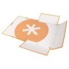 Carpeta antartik gomas a4 3 solapas carton forrado color mostaza