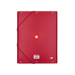 Carpeta antartik gomas a4 3 solapas carton forrado color frambuesa