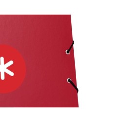 Carpeta antartik gomas a4 3 solapas carton forrado color frambuesa