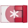 Carpeta antartik gomas a4 3 solapas carton forrado color frambuesa