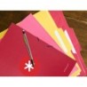 Carpeta antartik gomas a4 3 solapas carton forrado color frambuesa