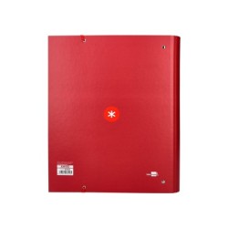 Carpeta con recambio antartik a4 cuadro 5mm forrada 4 anillas 40mm redondas con solapa color frambuesa