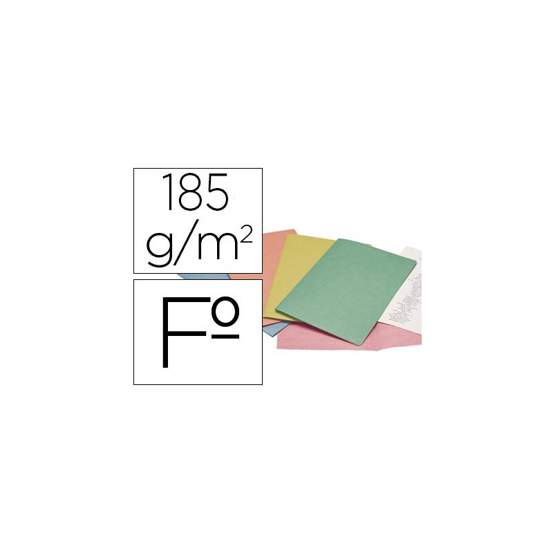 Subcarpeta cartulina liderpapel folio colores surtidos paquete de 25 unidades retractiladas