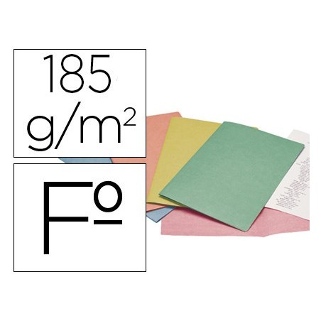 Subcarpeta cartulina liderpapel folio colores surtidos paquete de 25 unidades retractiladas