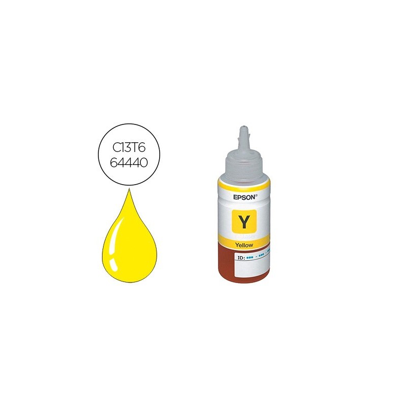 Tinta epson t6644 et2500/2550/ /14000/l475/565/575/4500 amarillo botella 70 ml 6.500 pag