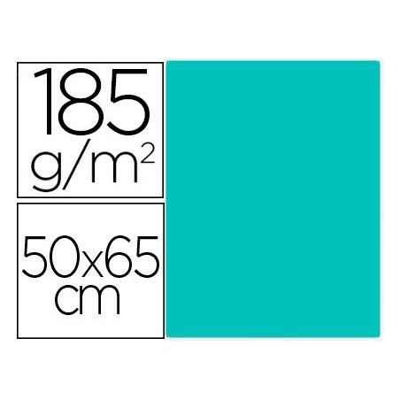 Cartulina guarro verde menta 50x65 cm 185 gr