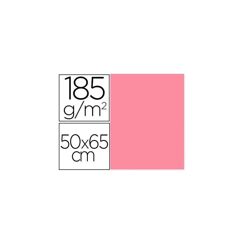 Cartulina guarro rosa chicle 50x65 cm 185 gr Cartulina guarro rosa chicle 50x65 cm 185 gr