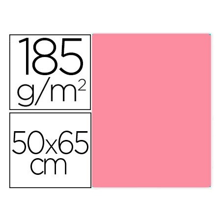 Cartulina guarro rosa chicle 50x65 cm 185 gr