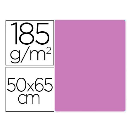 Cartulina guarro malva 50x65 cm 185 gr