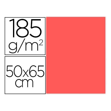 Cartulina guarro coral 50x65 cm 185 gr