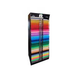 Expositor guarro metalico vacio 42 estantes para cartulina 185 gr 50x65 cm 75x57x200 cm