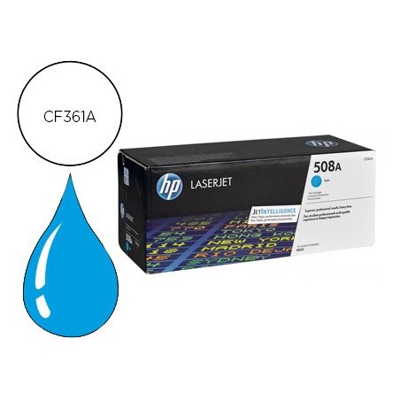 Toner hp 508a laserjet enterprise m552/553/577 cian 5.000 pag