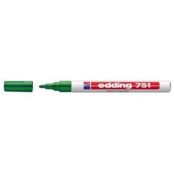 Rotulador edding punta fibra 751 verde punta redonda 1-2 mm