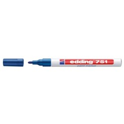 Rotulador edding punta fibra 751 azul punta redonda 1-2 mm