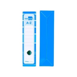 Archivador de palanca liderpap el a4 filing system forrado sin rado lomo 80mm celeste con caja y compresor metalico