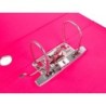 Archivador de palanca liderpap el a4 filing system forrado sin rado lomo 80mm rosa con caja y compresor metalico