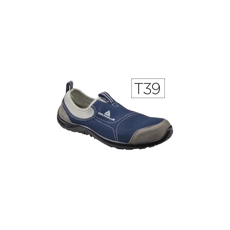 Zapatos de seguridad deltaplus de poliester y algodon con plantilla y puntera - color azul marino talla 39 Zapatos de seguridad deltaplus de poliester y algodon con plantilla y puntera - color azul marino talla 39
