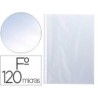 Funda multitaladro q-connect folio 120 mc cristal bolsa de 10 unidades
