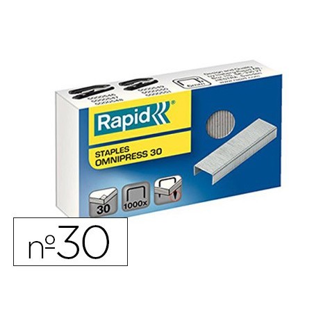 Grapas rapid omnipress 30 galvanizadas caja de 1000 unidades