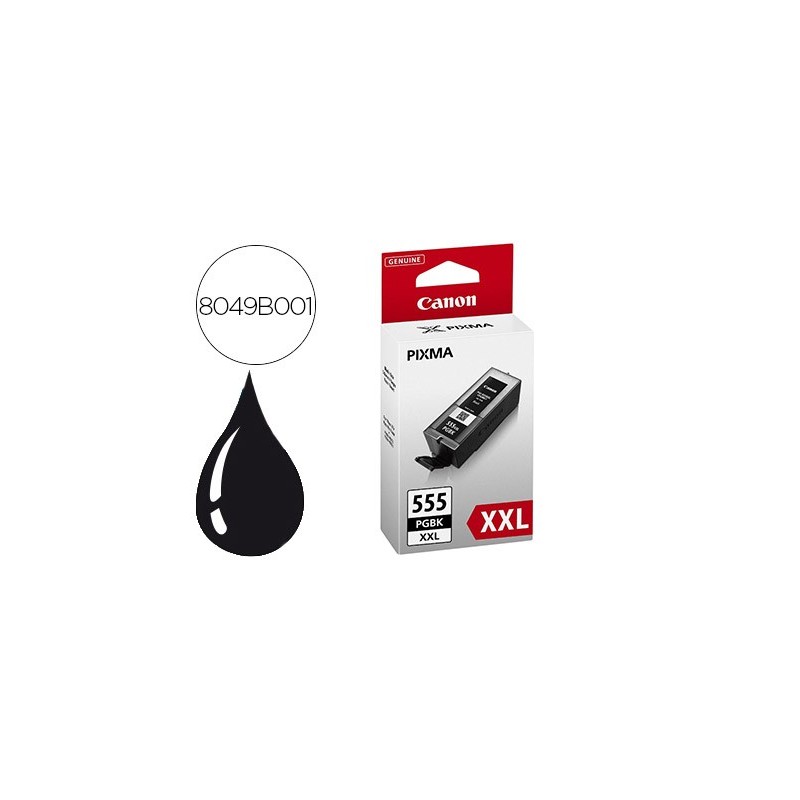 Ink-jet canon pgi-555 xxl pixma ip8750 / ix6850 / mx725 1.000 pag negro