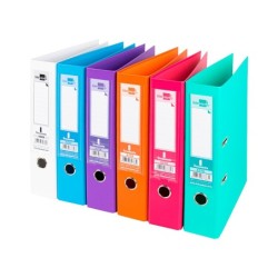 Archivador de palanca liderpapel a4 documenta forrado pvc con rado lomo 75 mm colores surtidos trending