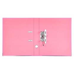 Archivador de palanca liderpapel folio documenta forrado pvc con rado lomo 52 mm rosa compresor metalico