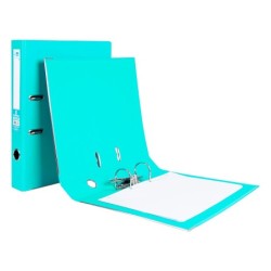 Archivador de palanca liderpapel folio documenta forrado pvc con rado lomo 52 mm verde claro compresor