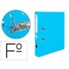 Archivador de palanca liderpapel folio documenta forrado pvc con rado lomo 52 mm celeste compresor metalico