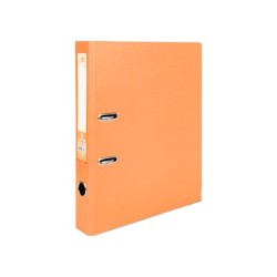 Archivador de palanca liderpapel folio documenta forrado pvc con rado lomo 52 mm naranja compresor metalico