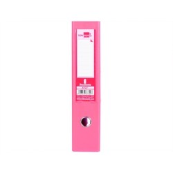Archivador de palanca liderpapel folio documenta forrado pvc con rado lomo 75 mm rosa compresor metalico