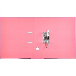 Archivador de palanca liderpapel folio documenta forrado pvc con rado lomo 75 mm rosa compresor metalico