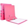 Archivador de palanca liderpapel folio documenta forrado pvc con rado lomo 75 mm rosa compresor metalico