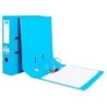 Archivador de palanca liderpapel a4 documenta forrado pvc con rado lomo 75 mm celeste compresor metalico