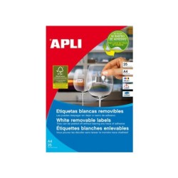 Etiqueta adhesiva apli removible 10314 especial joyeria 45x8 mm fotocopiadora laser ink-jet caja con 25