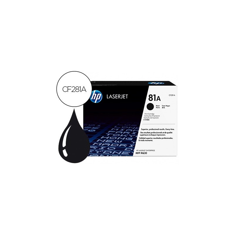 Toner hp laserjet n.81 mfp m630 negro 10.500 paginas